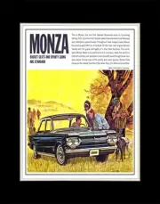 1963 Chevy Corvair Monza 4 Door Sedan - Matted for 11x14 Frame