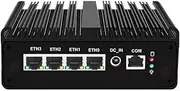 UDPTCP Fanless Mini PC N100 with 4 lntel i226-V 2.5G LANs, 2*USB2.0, 2*USB3.0,SIM Card Slot,Mini Desktop Computer Support Dual Band WiFi for Industry Business,16GB RAM 512GB SSD