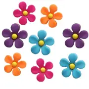 Summer Blooms - Shelly's Buttons - Neon Flower Summer Craft Sewing Scrap