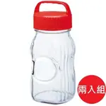 日本【東洋佐佐木】玻璃醃製甁 紅色 1500ML 兩入組