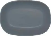 6-3/4x4-5/8 Strata Two Tone Grey Racetrack Platter - 1 Dz