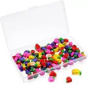 100 Pieces Mini Pencil Erasers Pack Mini Erasers Assortment Novelty Sea with Sto