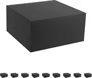 PETSLOVE 10 Gift Boxes 25.4x25.4x12.7 CM Gift Boxes with Lids, Matte Black Gift Boxes Bulk for Wedding, Party, Birthday, Groomsman Proposal Boxes for Light Gifts
