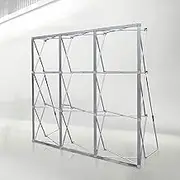 Emerging Exhibition Stand with Tensioned Fabric, Portable Exhibition Shelf with 2 Support Bars, Background Armor for Wedding Events/Birthday Parties (2.3x3.8m (7,5x12.5ft))