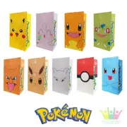 20x Pokemon Pikachu Lolly Loot Bag. Cake Bunting Cupcake Banner Charizard Flag