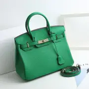 Emerald GreenSize 35 (35x18x25cm) without shoulder strapsEmerald Green Cowhide Tote Bag for Women Commuter Crossbody Handbag Style