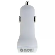 Moki Car Charger + (Type C + USB) 5.4A White (10004305) [ACC-MTCCPW]