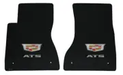 NEW! Black Floor Mats 2013-2016 Cadillac ATS Embroidered Grill Crest logo Pair 2