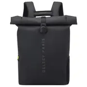 Delsey Turenne Soft Rolltop 15" Laptop Backpack with RFID - Black