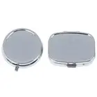 Metal Tablet Pill Box Holder Storage Organizer Container Medicine Case Silver