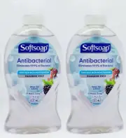 2 Softsoap WHITE TEA BERRY Liquid Hand Soap Antibecterial 11.25 oz KILLS 99% w