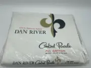 Dan River Combed Percale White Fitted Sheet All Cotton 180 Threads Made in USA