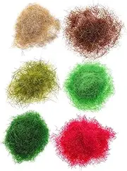 Milisten 6 Bag Pack of Nylon Lawn Moss Decorative Fake Moss Simulation Grass for DIY Landscape for Miniature Models