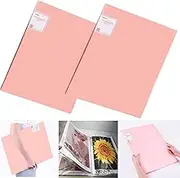 2Pcs A3 Diamond Art Painting Storage Book, Diamond Art Portfolio Folder with 30 Pags Clear Pocket Slevees Protectors, A3 Storage Book with Handle,Large Artwork Report Sheet Letter Poster Storage Bag
