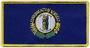 Flag of Kentucky - Black VeIcro/Hook and Loop Backing - Embroidered Patch/Badge/Emblem