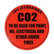 4 X IDENTIFICATION SIGNS FOR CO2 FIRE EXTINGUISHER - INCLUDES FREE POSTAGE