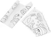 Vaguelly 2pcs Boys and Girls Drawing Roll Children's Coloring Poster Paper Roll Sturdy Versatile Art Toy 3m Long Wall Painting Paper