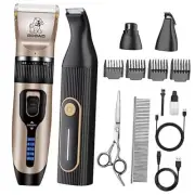 Dog Clippers Grooming Kit Hair Clipper -4 in 1Low Noise Gold & Black