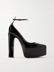 [Valentino Garavani] Valentino Garavani - Valentino Garavani Tan-go 165 Patent-leather Platform Pumps - Black - IT41 IT 41 Black
