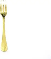 Mepra AZC1095CA1111 Caccia Ice Oro Serving Fork, [Pack of 48], 25 cm, Brushed Gold Finish, Dishwasher Safe Tableware