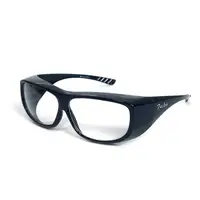 在飛比找Yahoo奇摩購物中心優惠-台灣製【強化抗UV安全眼鏡-全包黑框流行款 8346】工作護
