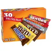 Mars Candy Bar Variety Pack 2-Pack 60ct – M&M's, Snickers, Skittles & Starburst