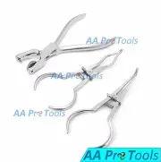 3x Endodontic Rubber Dam Set Brewer, Stoke Clamp Forceps & Ainsworth Punch Hold