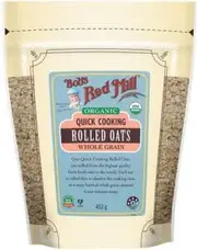 BOB'S RED MILL Organic Quick Cooking Rolled Oats (Whole Grain) 453g
