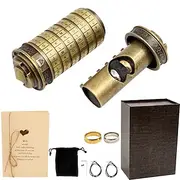 Ancients' Lockbox Puzzle Box,Da Vinci Code Lock in Antique Bronze Perfect Valentine's Day Mother's Day Birthday Gift