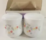 Vintage Corelle English Meadow Salt & Pepper Shakers With Stoppers