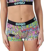 [PSD] Women's Cb City Walls Boy Shorts, Multi, M, Multi | Cb City Walls Bs