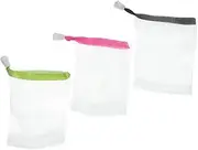 Ipetboom 3pcs Bar Soap Net Pouches Soap Holder Saver for Exfoliation Saver Random