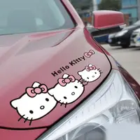 在飛比找蝦皮購物優惠-可愛的 Hello Kitty 汽車貼紙汽車眉毛貼花汽車造型