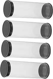 DECOMELODY 4Pcs Transparent Golf Ball Holder Durable Golf Ball Tube Scratch Resistant Golf Ball Case Portable Golf Ball Container for Home and Store Display