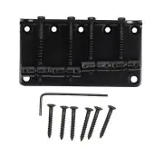 Black 4-String Bass Bridge Adjustable Saddles Vintage Style for JB PB Bass