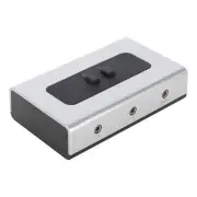 Best Rotary Switch 2 PORT 3.5mm STEREO Manual Switch Box AUX Audio Speaker
