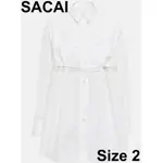 近全新 SACAI 襯衫 白色 棉 寬鬆版型 日本直送 二手