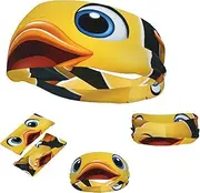 FJWSLCH Cute Duck Animal Headbands for Women Men Non Slip Workout Sweatbands Adjustable Sports Hair Bands Elastic Head Bands Moisture Wicking Hairband for Running, Cycling, Yoga, Spa