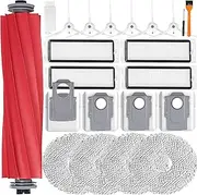 [22Pack] Replacement Parts Kit for Roborock Q Revo – Includes 1 Rubber Brushes, 6 Side Brushes, 4 Mop Pads, 4 HEPA Filters, 4 Dust Bags – Not Compatible with Q Revo MaxV/Pro/S