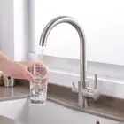 Stainless steel Drinking Water Faucet Sink Mixer 3 Way Kitchen Tap RO Filter
