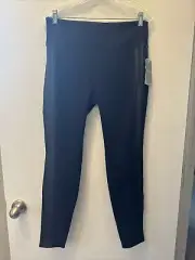 NWT! Athleta LG Faux Leather Tux Stripe Metro High Rise Leggings Blk (Orig. $98)