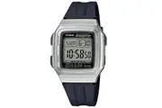 Casio F-201WAM-7 Black and Silver Dual Time Unisex Digital Watch