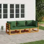 Outdoor Lounge Set Garden Sectional Sofa Set with Cushions Solid Wood vidaXL