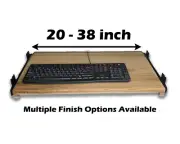Oak Keyboard Tray (Satin Clear Coat), custom wooden keyboard tray slide