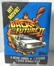Unopened Wax Pack of "Back to the Future Part 2" Movie Cards