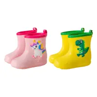 在飛比找momo購物網優惠-萌趣兒童雨鞋(萌趣兒童雨鞋 兒童雨靴 防水雨鞋 下雨鞋子 防