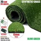 20SQM Synthetic Grass Turf 15mm Pile Olive Artificial Grass U Pegs Joining Tape