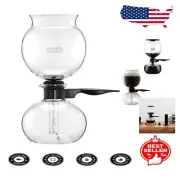 Elegant 34 oz Borosilicate Vacuum Coffee Maker - Stovetop Compatible