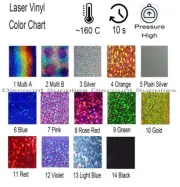 10m x 0.5m T-SHIRT Laser HOLOGRAM GARMENT VINYL HEAT PRESS FILM Plotter Cutter