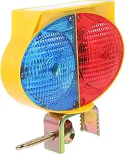 PRETYZOOM Solar Caution Light LED Road Light for Emergency Use at Construction Sites and Roadside Safety Flashing Function Solar Powered Long Lasting Performance